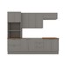 Cozinha Completa Americana 10 Portas 5 Gavetas 100% Mdf Cinza Hp/Nature - Henn