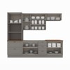 Cozinha Completa Americana 10 Portas 5 Gavetas 100% Mdf Cinza Hp/Nature - Henn