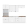 Cozinha Completa Americana 10 Portas 5 Gavetas 100% Mdf Branco Hp/Nature - Henn