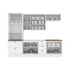 Cozinha Completa Americana 10 Portas 5 Gavetas 100% Mdf Branco Hp/Nature - Henn