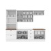 Cozinha Completa Americana 10 Portas 5 Gavetas 100% Mdf Branco Hp/Nature - Henn