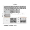 Cozinha Completa Americana 10 Portas 5 Gavetas 100% Mdf Branco Hp/Nature - Henn