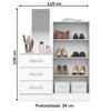 Cômoda Cannes 2 Portas 3 Gavetas com Espelho Branco - Henn