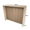 Bancada de Cozinha Ilha 125 Cm Ripado 3d Mel/Brise - Telasul