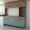 Cozinha Compacta Larissa 8 Portas 1 Gaveta Freijó/Oliva - Panorama Móveis