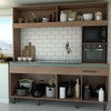 Cozinha Compacta Larissa 8 Portas 1 Gaveta Freijó/Oliva - Panorama Móveis