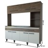 Cozinha Compacta Larissa 8 Portas 1 Gaveta Itaúba/Off White - Panorama Móveis