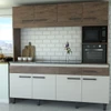 Cozinha Compacta Larissa 8 Portas 1 Gaveta Itaúba/Off White - Panorama Móveis
