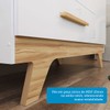 Cômoda Infantil Retrô 1 Porta 4 Gavetas 100% Mdf Branco Brilho/Amêndoa - Móveis Peroba