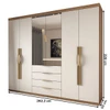 Guarda-Roupa Casal 6 Portas Rei & Rainha Cinamomo/Off White - Panorama Móveis