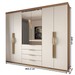 Guarda-Roupa Casal 6 Portas Rei & Rainha Cinamomo/Off White - Panorama Móveis