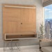 Painel para TV Até 50 Polegadas Clean 1 Prateleira Nature/Off White - Panorama Móveis