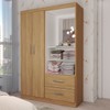 Guarda-Roupa Infantil Gabe 2 Portas 2 Gavetas com Espelho Cinamomo - Panorama Móveis