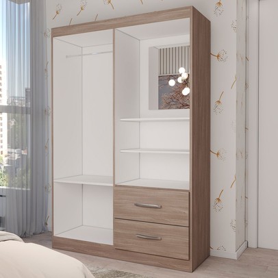 Guarda-Roupa Infantil Gabe 2 Portas 2 Gavetas com Espelho Demolição - Panorama Móveis