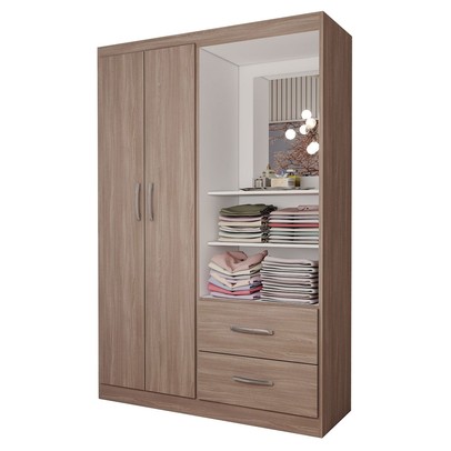 Guarda-Roupa Infantil Gabe 2 Portas 2 Gavetas com Espelho Demolição - Panorama Móveis