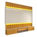 Painel para TV 85 Polegadas Imperator 3 Portas 100% Mdf com Led Naturale/Off White - Panorama Móveis