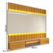 Painel para TV 85 Polegadas Imperator 3 Portas 100% Mdf com Led Naturale/Off White - Panorama Móveis