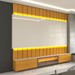Painel para TV 85 Polegadas Imperator 3 Portas 100% Mdf com Led Naturale/Off White - Panorama Móveis