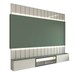 Painel para TV 85 Polegadas Imperator 3 Portas 100% Mdf com Led Off White/Verde - Panorama Móveis