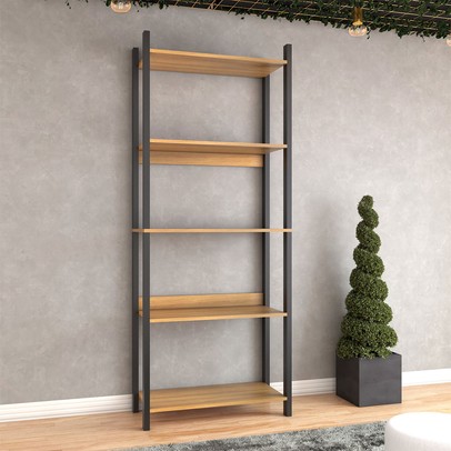 Sapateira Jordan Estilo Industrial 10 Pares Freijó/Black - Panorama Móveis