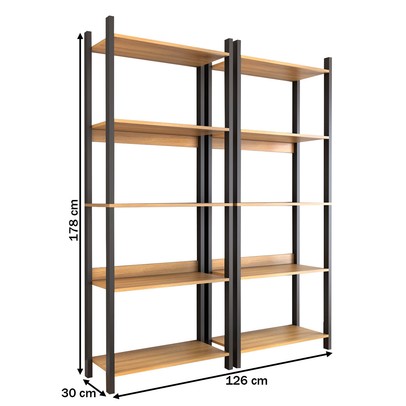 Sapateira Jordan Estilo Industrial 20 Pares Freijó/Black - Panorama Móveis