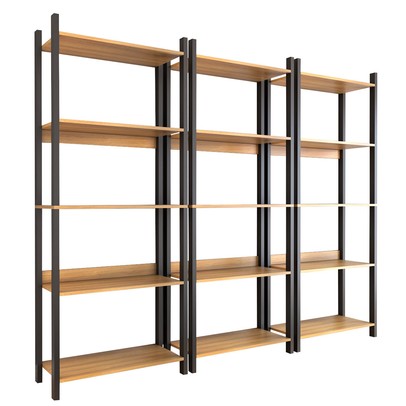 Sapateira Jordan Estilo Industrial 30 Pares Freijó/Black - Panorama Móveis