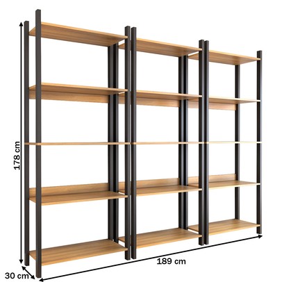 Sapateira Jordan Estilo Industrial 30 Pares Freijó/Black - Panorama Móveis