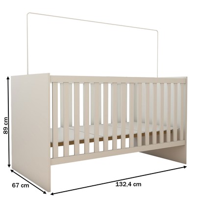 Berço Baby 100% Mdf com Mosquiteiro Branco - Panorama Móveis