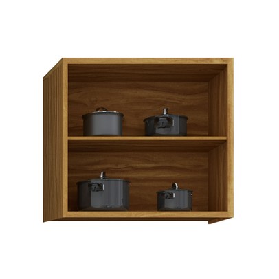 Armário Aéreo Cozinha 80 Cm Tempranillo 2 Portas 100% Mdf  Amêndoa/Off White - Rio Doce