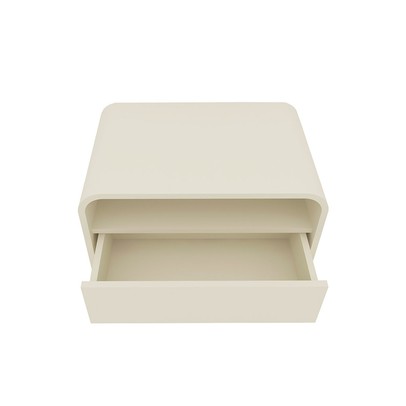 Mesa de Cabeceira Innova 1 Gaveta 100% Mdf Off White - Gelius