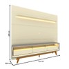 Rack com Painel para TV Até 85 Polegadas Royal Requinte 100% Mdf com Led Off White/Cinza - Gelius