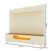 Rack com Painel para TV Até 85 Polegadas Royal Nobre 2 Portas com Vidro 100% Mdf Off White/Naturale - Gelius