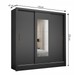 Guarda-Roupa Santiago 3 Portas 3 Gavetas com Espelho Preto - Carioca Móveis
