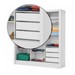 Guarda-Roupa Santiago 3 Portas 3 Gavetas com Espelho Branco/Cinamomo - Carioca Móveis
