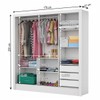 Guarda-Roupa Santiago 3 Portas 3 Gavetas com Espelho Branco/Cinamomo - Carioca Móveis