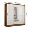 Guarda-Roupa Santiago 3 Portas 3 Gavetas com Espelho Cinamomo/Branco - Carioca Móveis