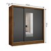 Guarda-Roupa Santiago 3 Portas 3 Gavetas com Espelho Cinamomo/Preto - Carioca Móveis