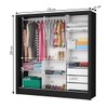 Guarda-Roupa Santiago 3 Portas 3 Gavetas com Espelho Preto/Cinamomo - Carioca Móveis