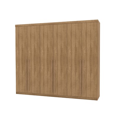 Guarda-Roupa Casal Vancouver Majestic 6 Portas 3 Gavetas 100% Mdf Nature - Pnr Móveis