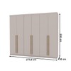 Guarda-Roupa Casal Vancouver Majestic 6 Portas 3 Gavetas 100% Mdf Fendi - Pnr Móveis