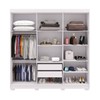 Guarda-Roupa Casal Bahamas 6 Portas 2 Gavetas com Espelho Branco - Pnr Móveis