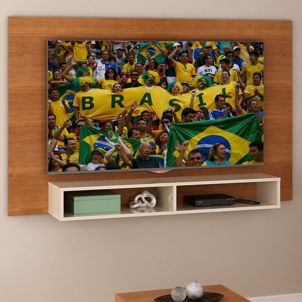 Painel para TV Até 42 Polegadas Flash C/ Suporte para TV Cinamomo/Off White - Artely