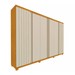 Guarda-Roupa Casal Absolut New 6 Portas 4 Gavetas Ripado 100% Mdf Naturale/Off White - Gelius