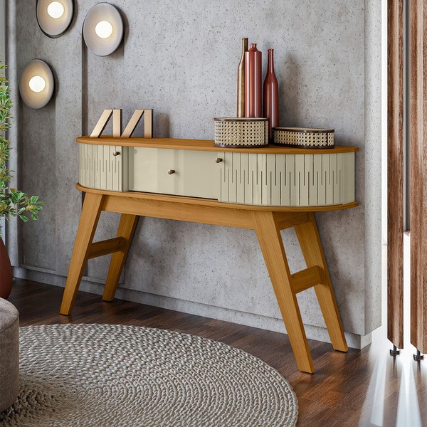 Aparador Estoril 2 Portas 1 Gaveta Cumaru/Opala - Madetec