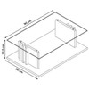 Mesa de Centro Frizz com Vidro Cinamomo/Off White - Madetec