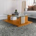 Mesa de Centro Frizz com Vidro Cinamomo/Off White - Madetec