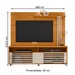 Estante para TV Até 65 Polegadas Frizz 2 Portas com Led Cinamomo/Off White - Madetec