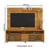 Estante para TV Até 65 Polegadas Frizz 2 Portas com Led Cumaru/Fosco - Madetec