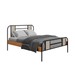 Cama de Casal Sevilha Preto/Canela Rústico/Off White - Art Panta