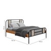 Cama de Casal Sevilha Preto/Canela Rústico/Off White - Art Panta